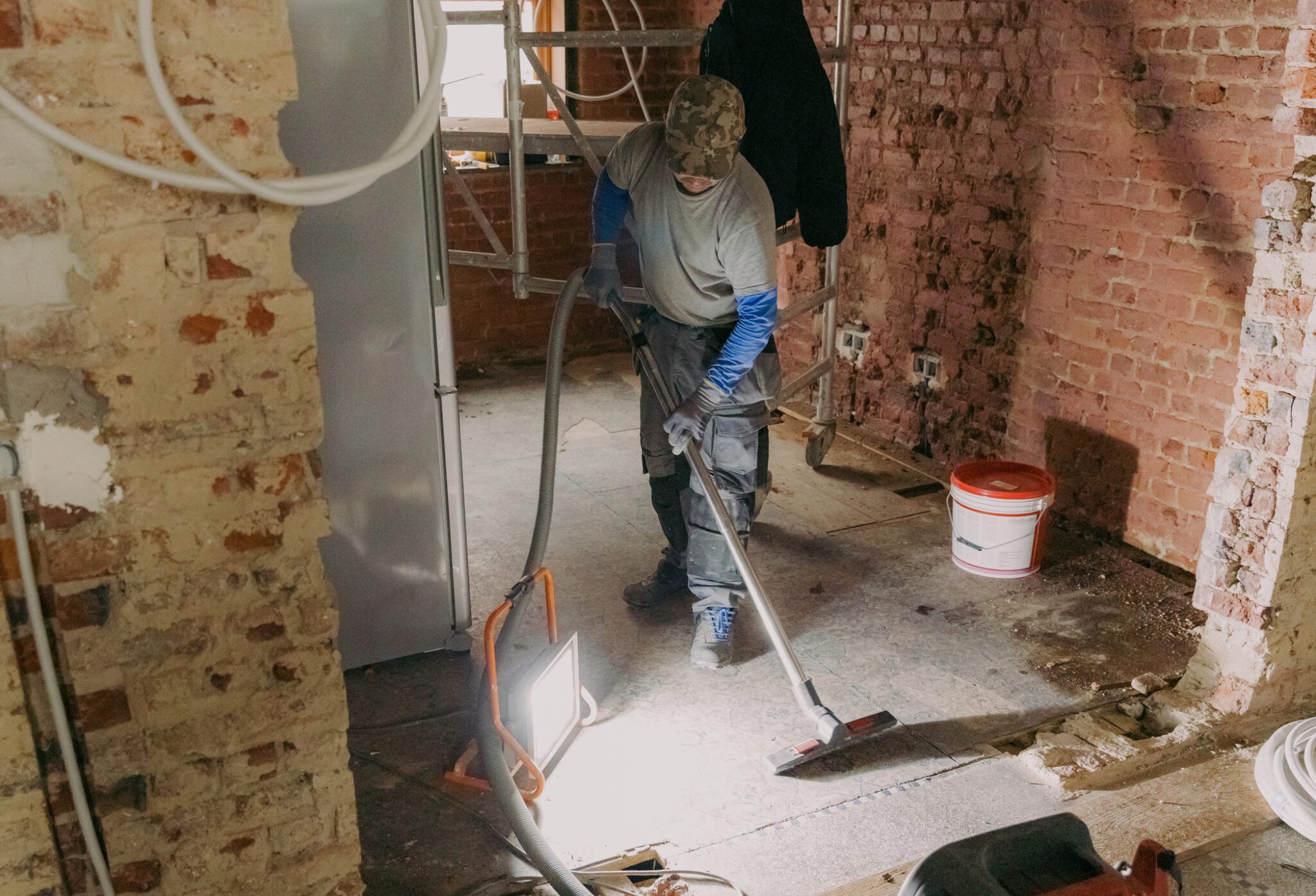 Construction site cleanup